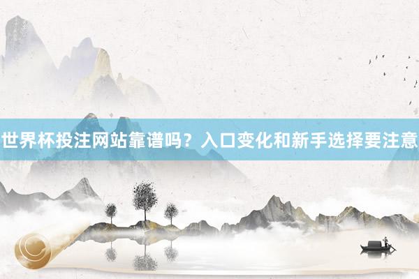 世界杯投注网站靠谱吗？入口变化和新手选择要注意